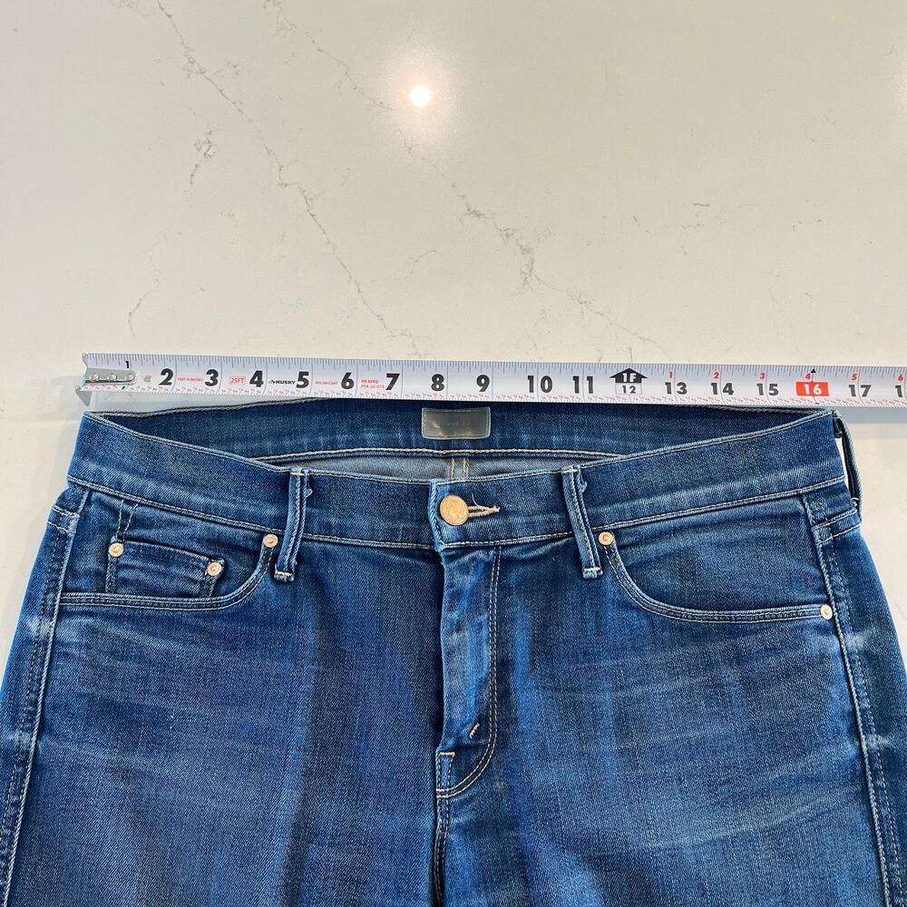 MOTHER Denim The Vamp In Spiked Heels To Tractor Wheels Cropped Jeans Size 30 - Picture 9 of 13
